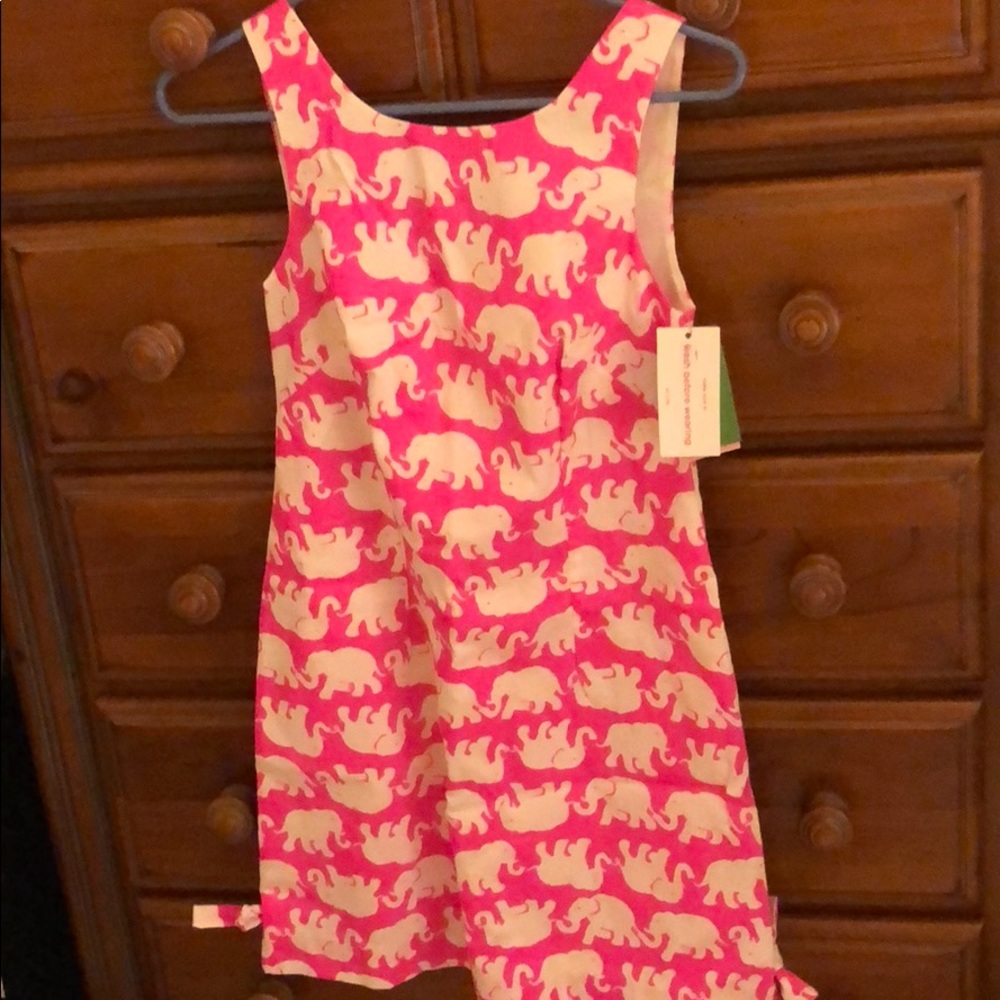 Lilly Pulitzer Tusk in Sun dress.